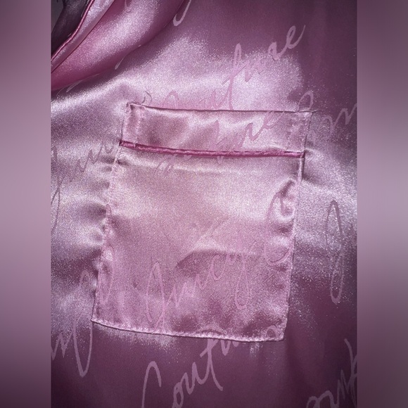🩷NWT Juicy Couture 3 piece pink silk like pjs set size XL - Picture 3 of 5